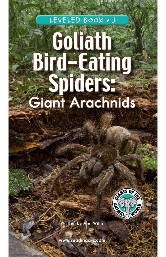 Goliath Bird-Eating Spiders Giant Arachnids绘本故事第2页