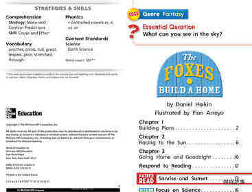 G1 Bey U5W2 The Foxes Build a Home绘本故事第3页