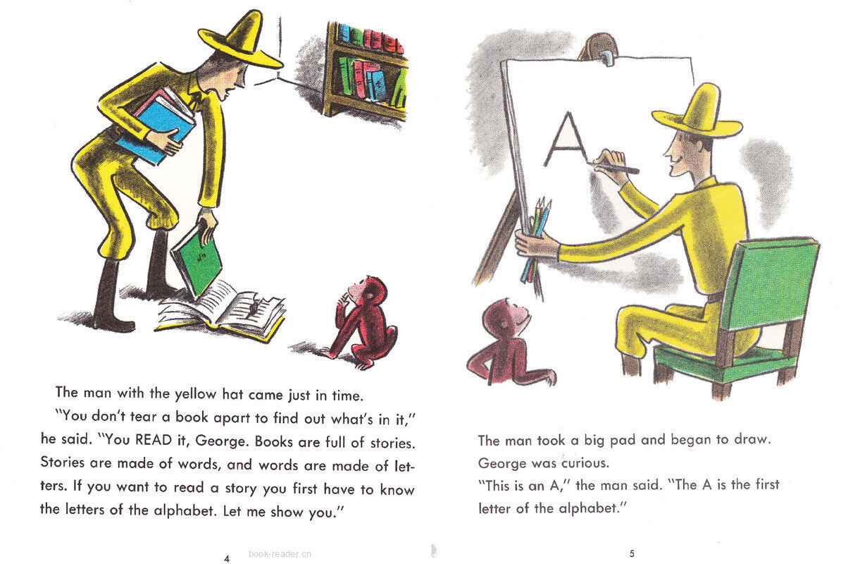 Curious George Learns the Alphabet绘本故事第4页