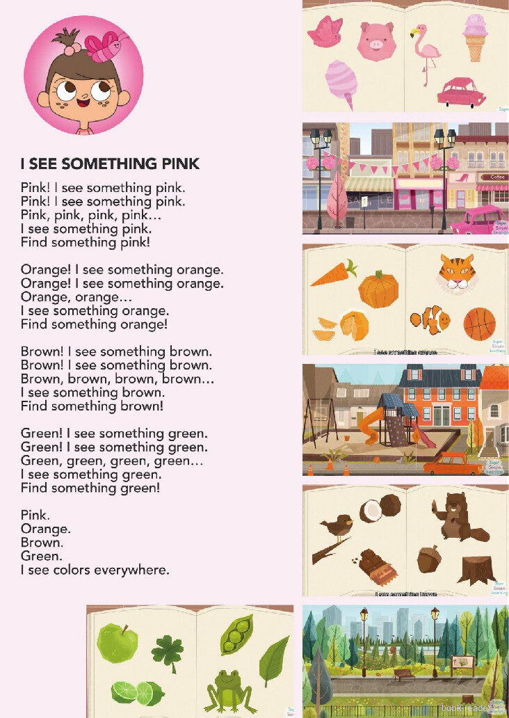 I See Something Pink绘本故事第2页