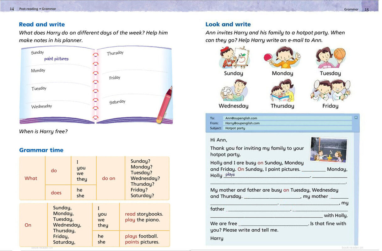 2B Unit 2 Our week绘本故事第4页