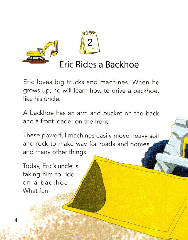 Eric Rides a Backhoe绘本故事第2页