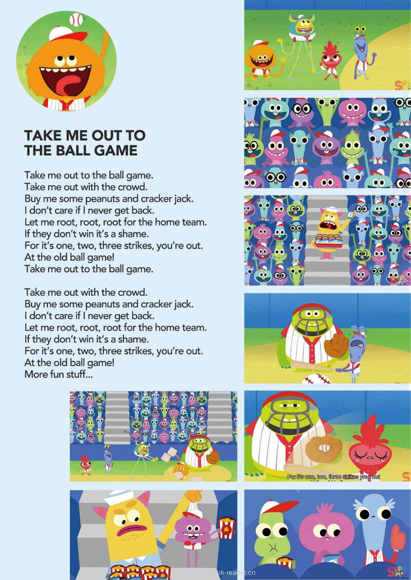 Take Me Out To The Ball Game绘本故事第2页