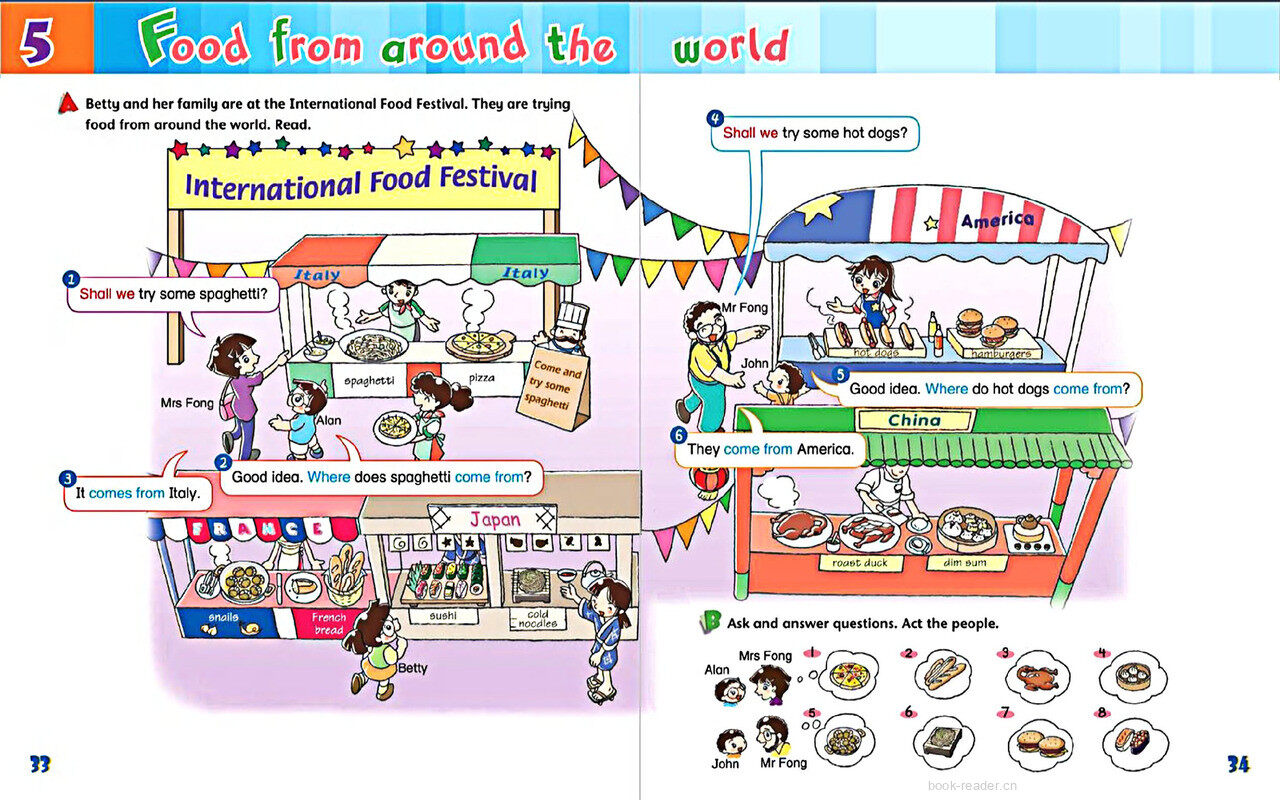 5 Food from around the world绘本故事第3页