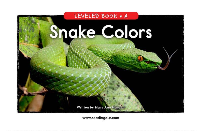 Snake Colors绘本故事第2页