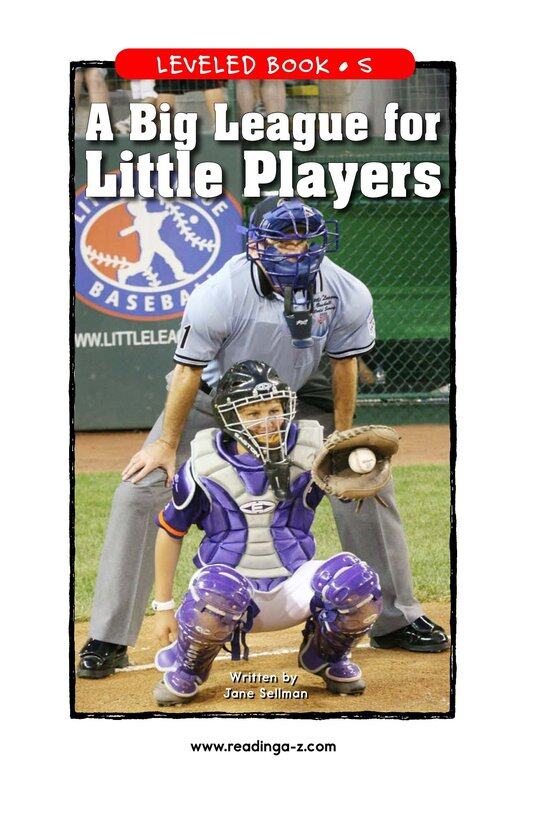 A Big League for Little Players绘本故事第2页
