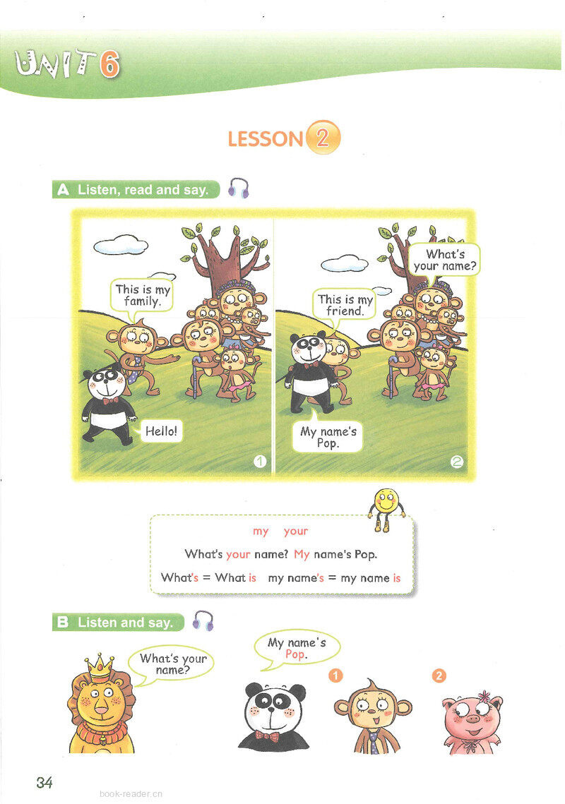 6 This is my family绘本故事第4页