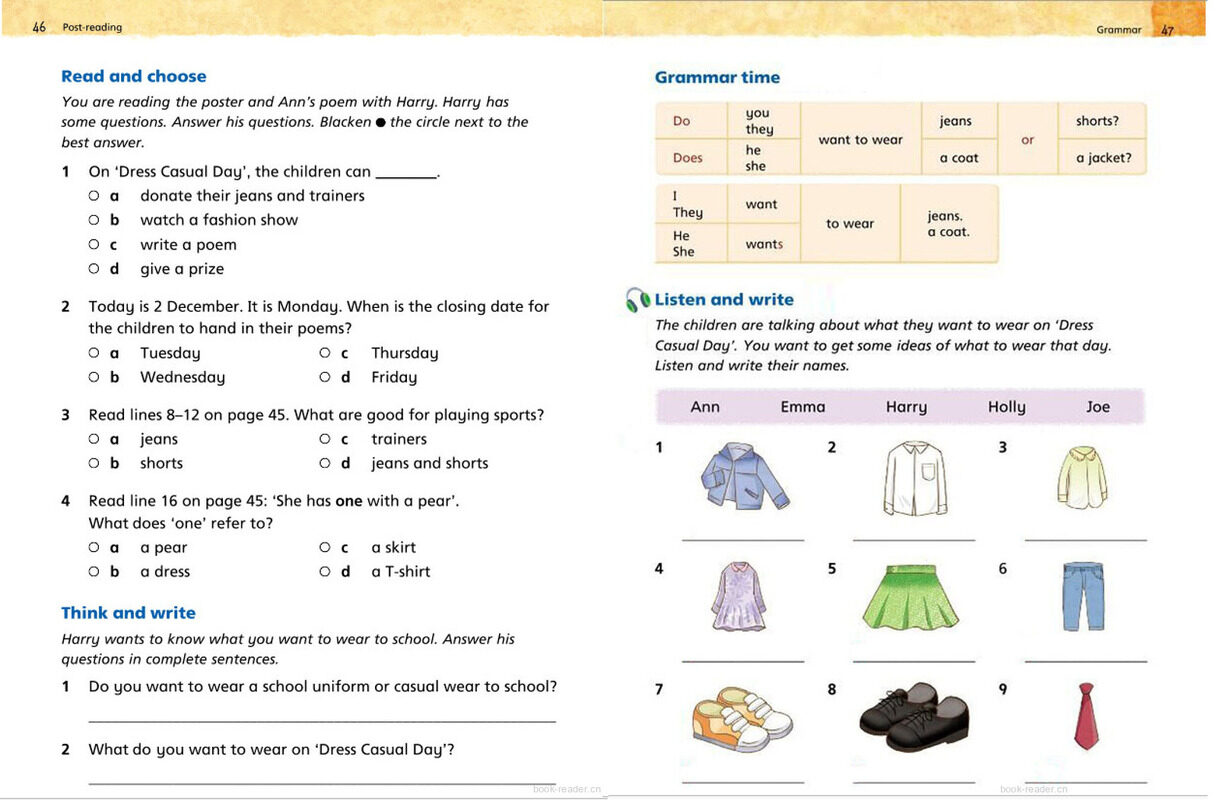 3A Unit 6 Dress Casual Day绘本故事第4页