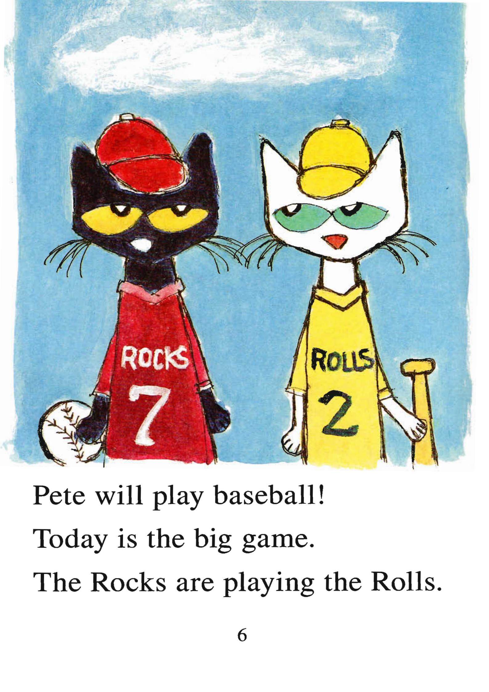 Pete the Cat Play Ball绘本故事第4页