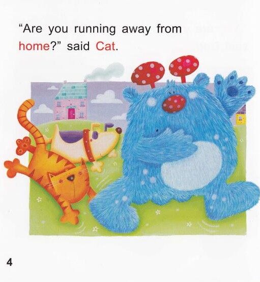 Big monster is running away绘本故事第5页