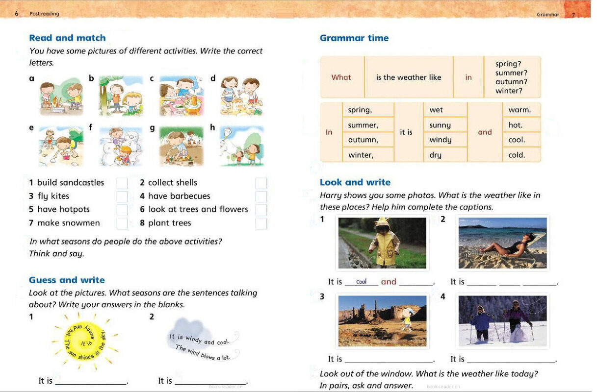 2B Unit 1 The four seasons绘本故事第4页