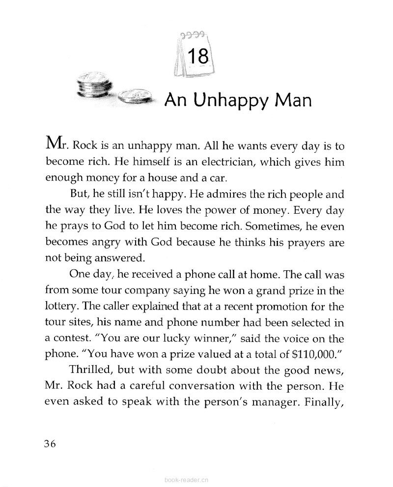 An Unhappy Man绘本故事第2页