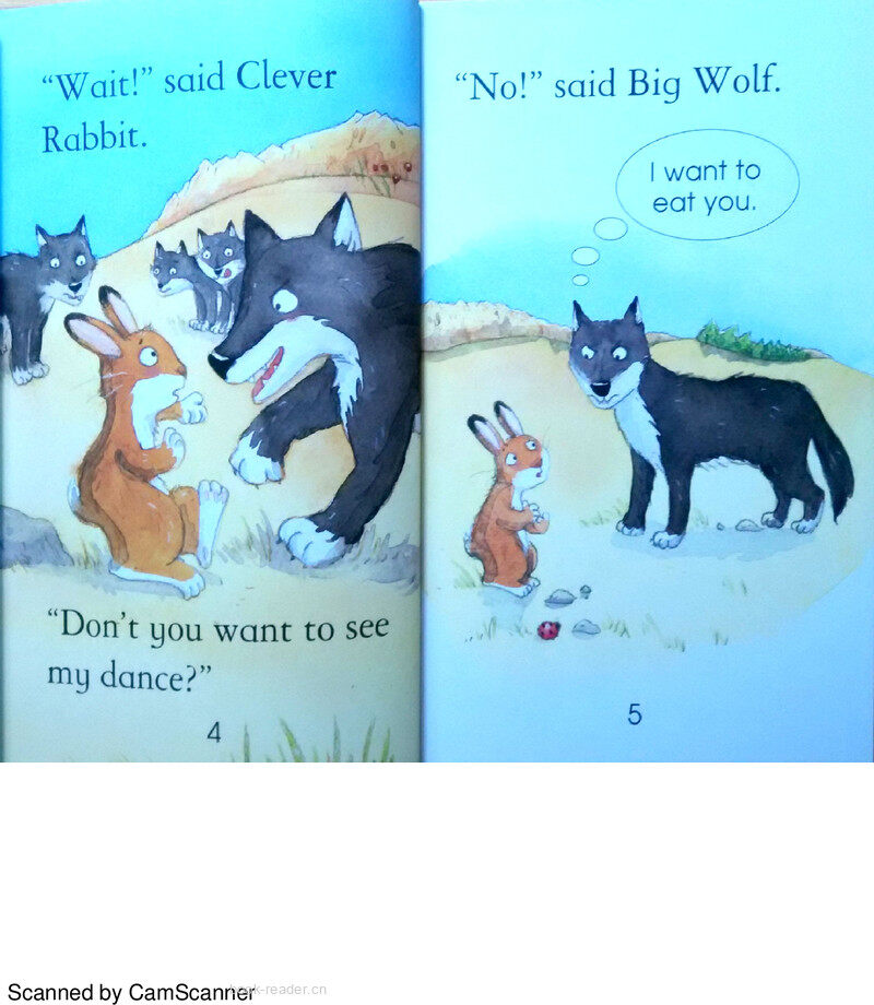 Clever Rabbit and the Wolves绘本故事第4页