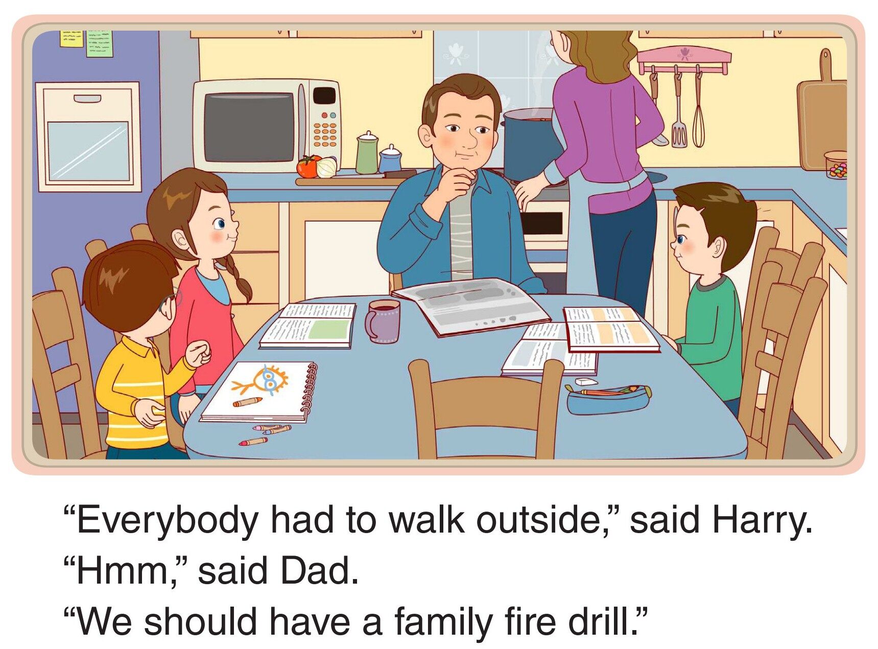 The Fire Drill绘本故事第4页