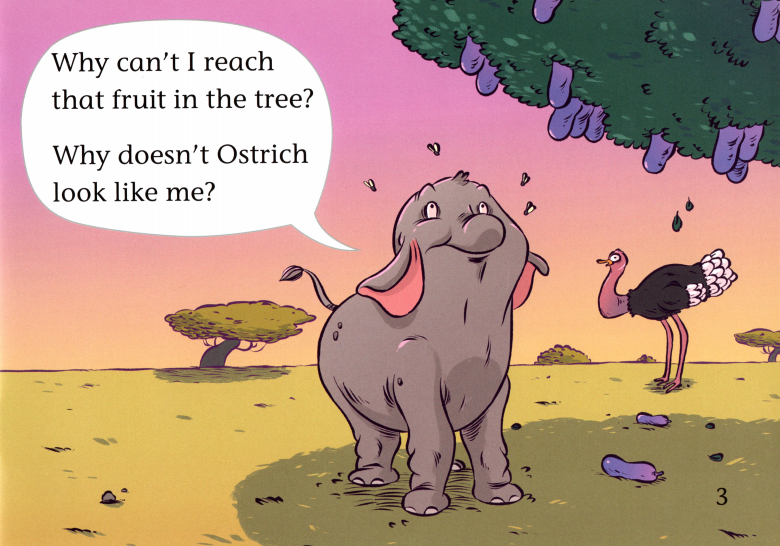 How the Elephant Got His Trunk绘本故事第4页