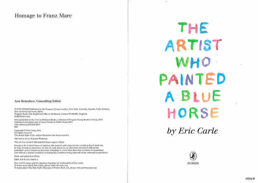 The Artist Who Painted a Blue Horse绘本故事第3页