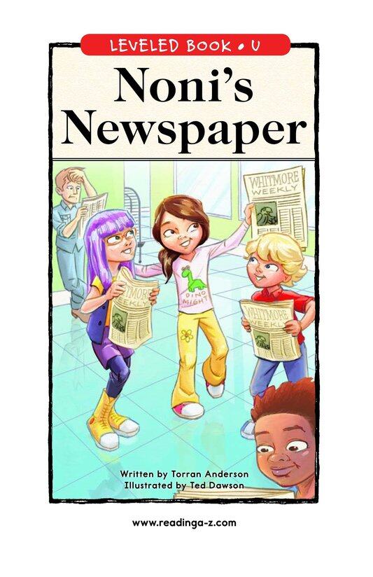 Noni's Newspaper绘本故事第2页