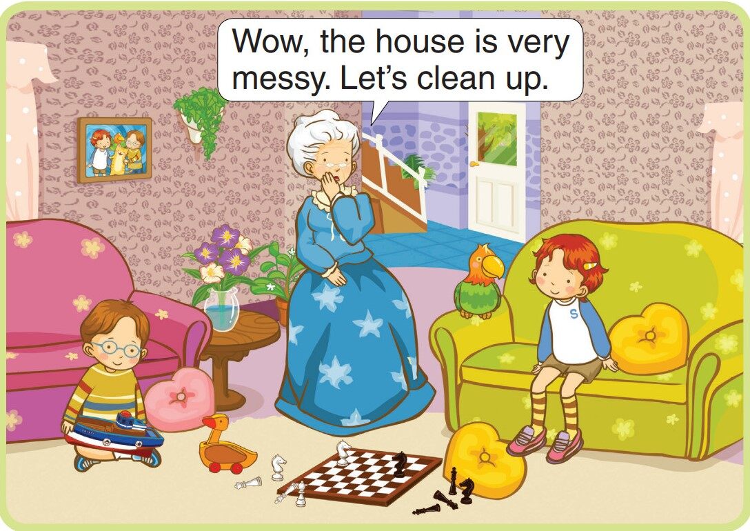 Their Are Two Lamps in the Living Room绘本故事第2页