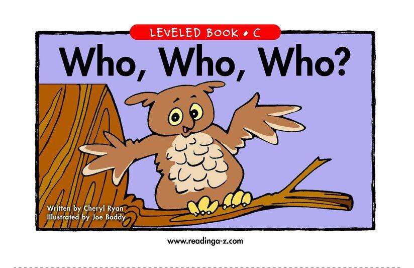 Who,Who,Who绘本故事第2页