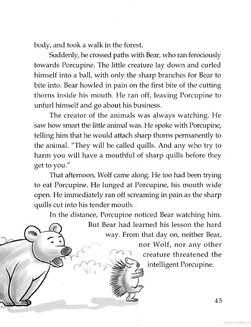How the Porcupine Got Quills绘本故事第3页