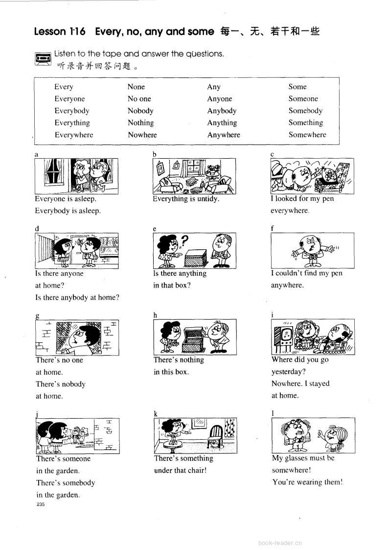 1-116 Every, no, any and some绘本故事第2页