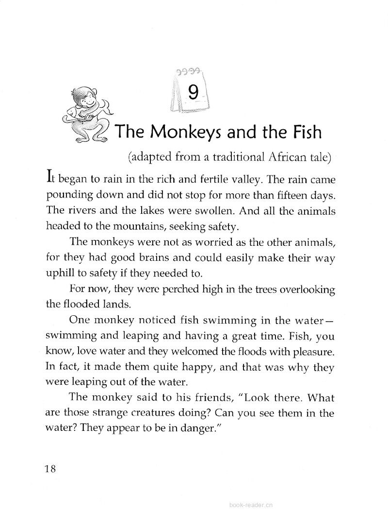 The Monkeys and the Fish绘本故事第2页