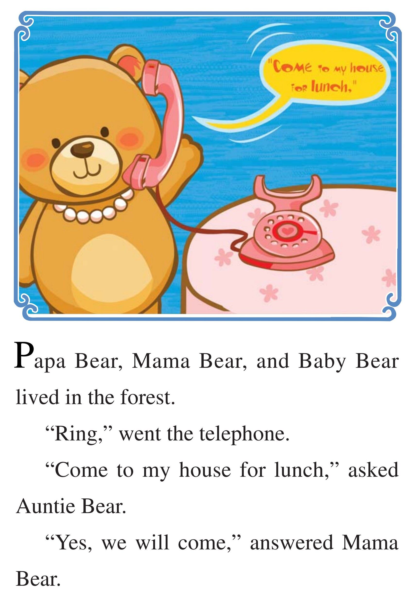 Goldilocks and the Three Bears绘本故事第3页