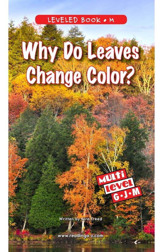 Why Do Leaves Change Color绘本故事第2页