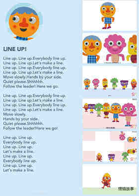 Line Up!绘本故事第2页