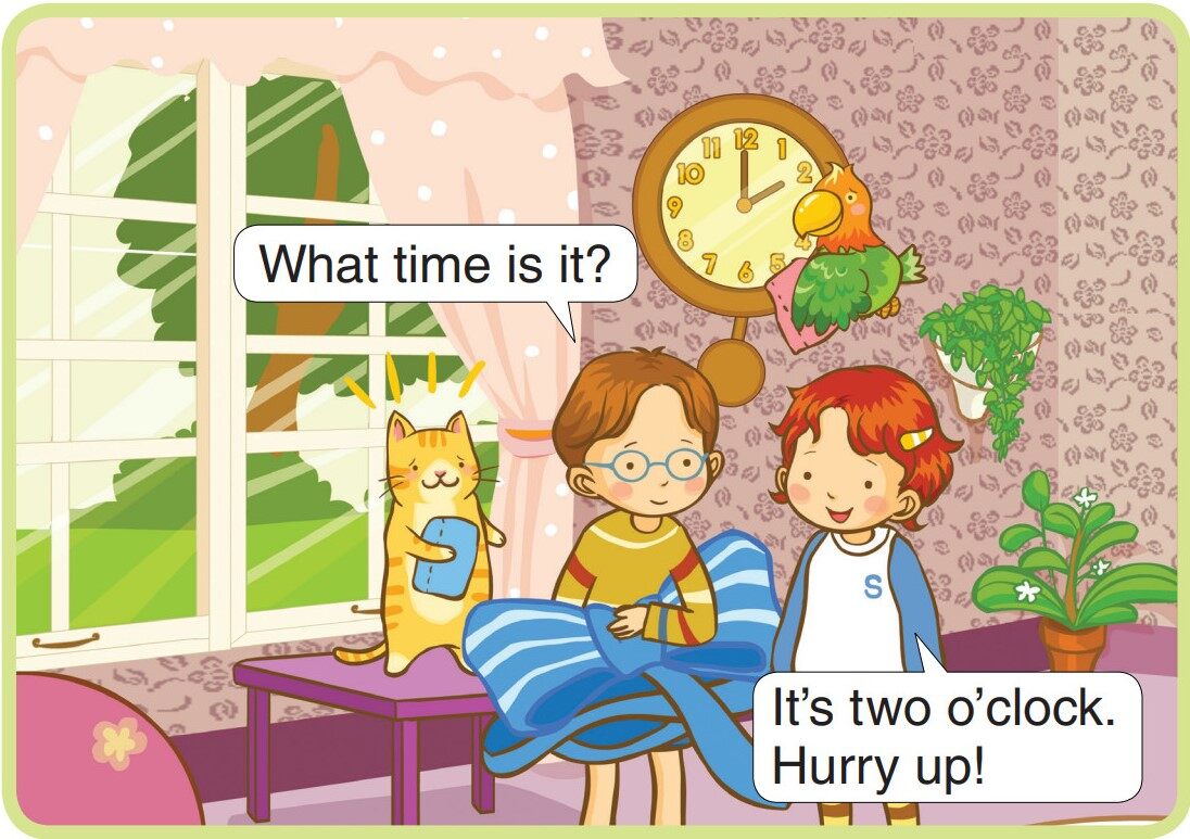 What Time Is It?绘本故事第2页