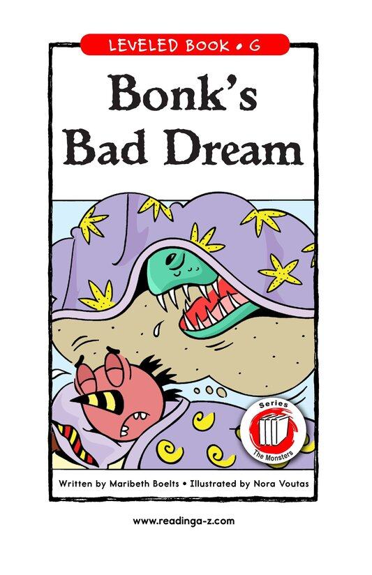 Bonk's Bad Dream绘本故事第2页