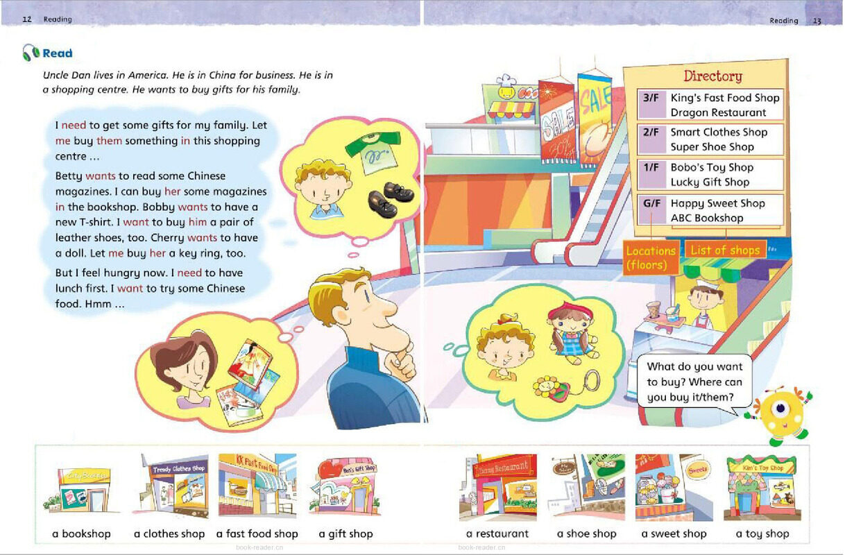 3A Unit 2 Let's go shopping绘本故事第3页