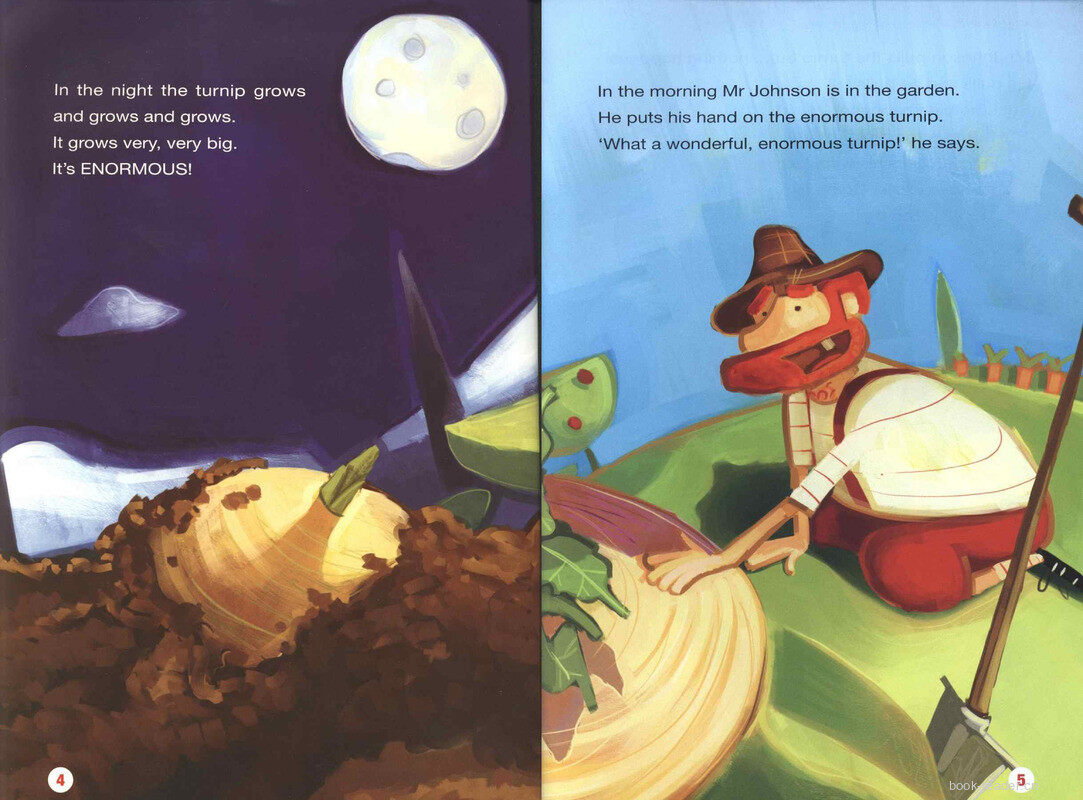 The enormous turnip绘本故事第4页
