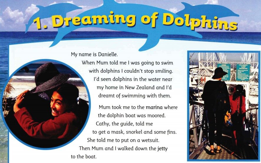 Swimming with Dolphins绘本故事第3页