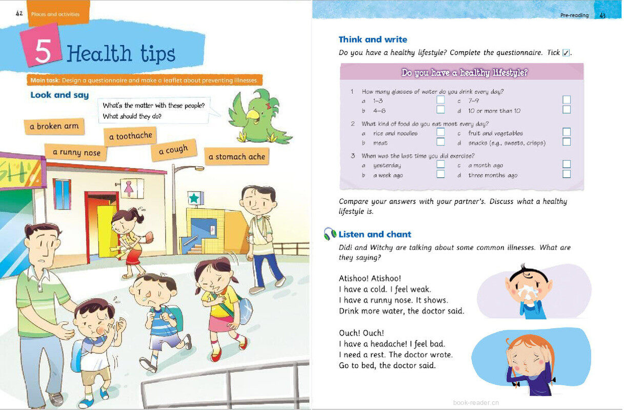 4B Unit 5 Health tips绘本故事第2页