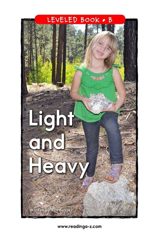 Light and Heavy绘本故事第2页