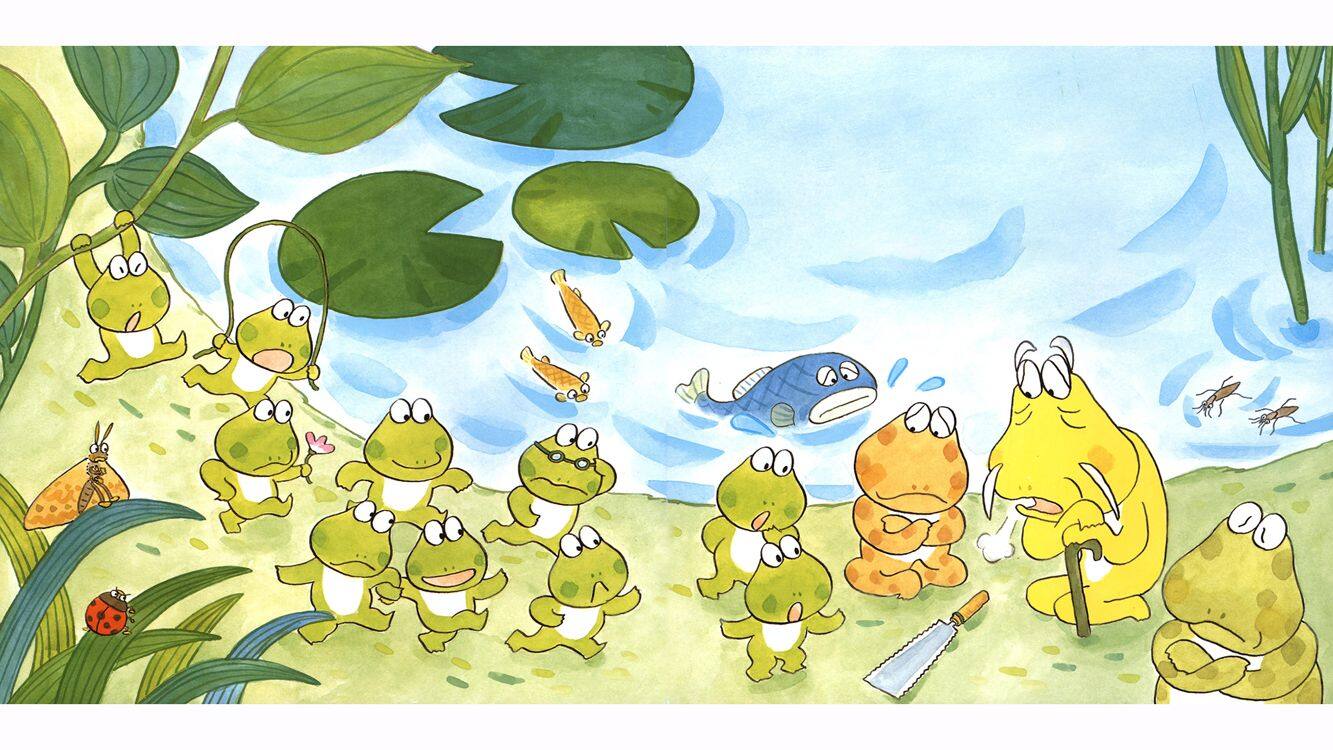 10只小青蛙过七夕绘本故事第3页