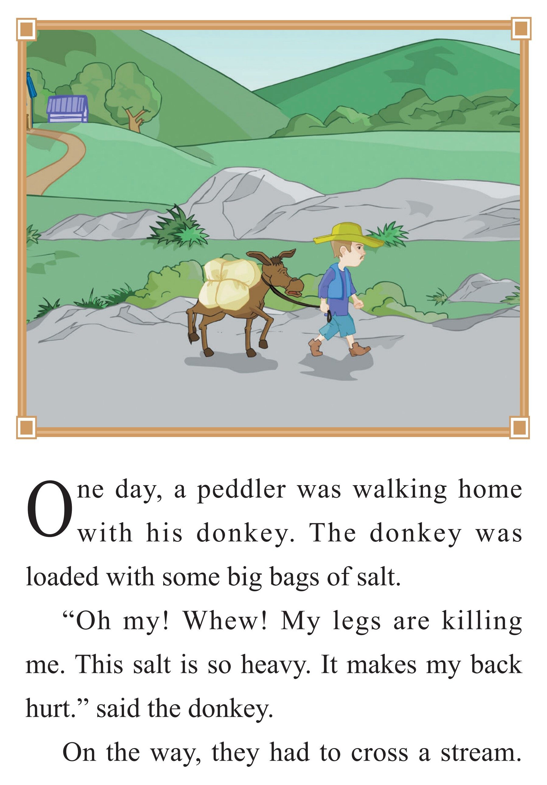 The Peddler and His Donkey绘本故事第3页