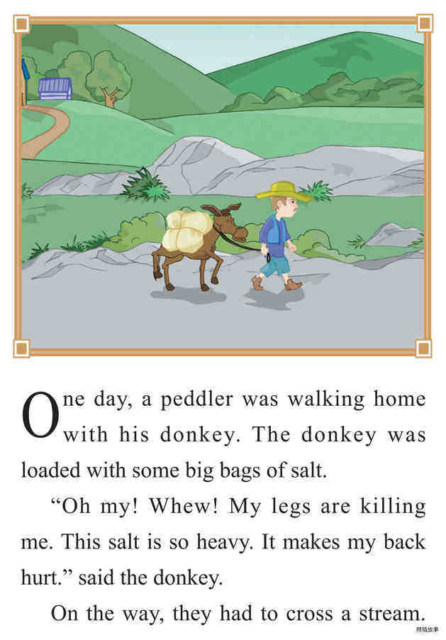 The Peddler and His Donkey绘本故事第3页