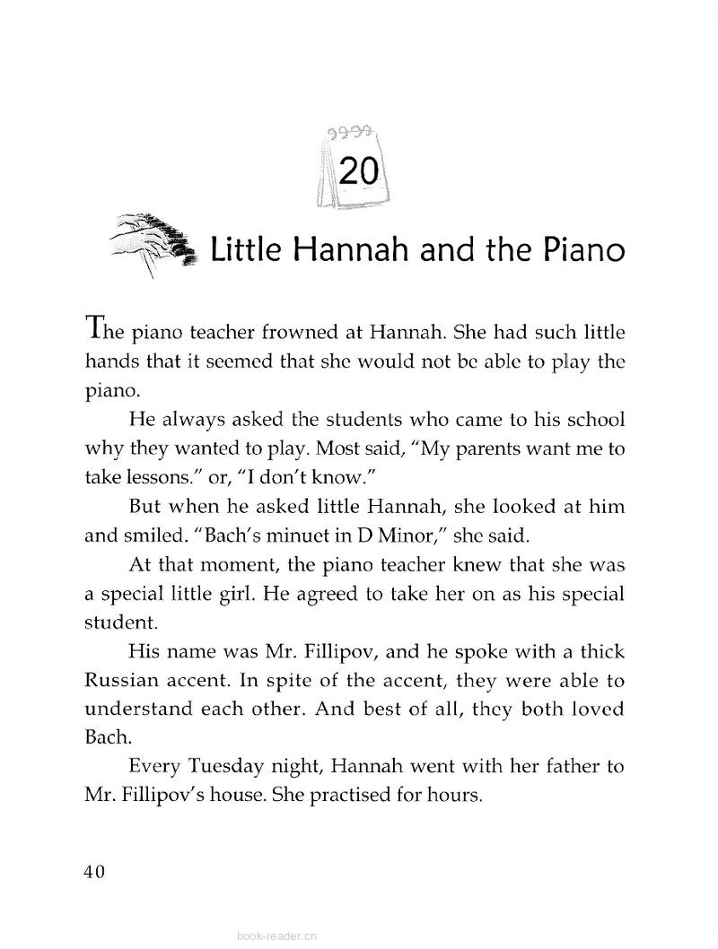 Little Hannah and the Piano绘本故事第2页