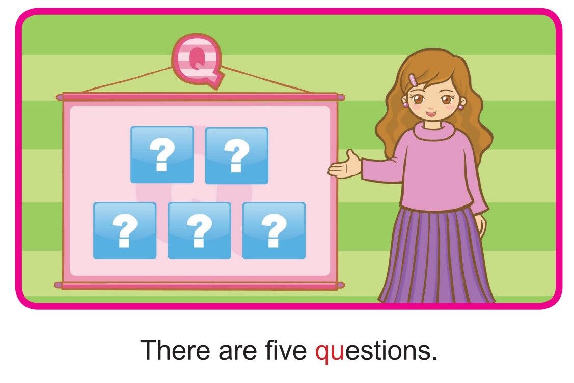 'Q' words -  A Quiz绘本故事第3页