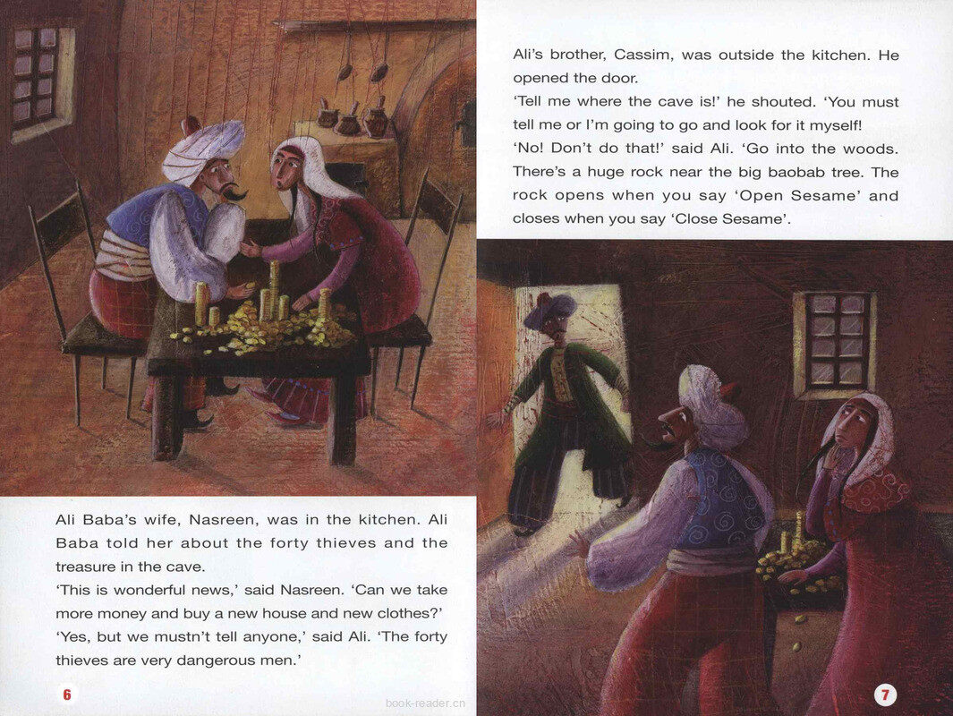 Ali Baba and the Forty Thieves绘本故事第5页