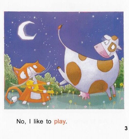 The cow jumped over the moon绘本故事第4页