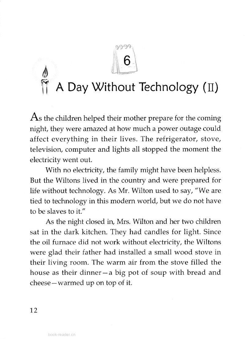 A Day Without Technology(II)绘本故事第2页
