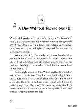 A Day Without Technology(II)绘本故事第2页