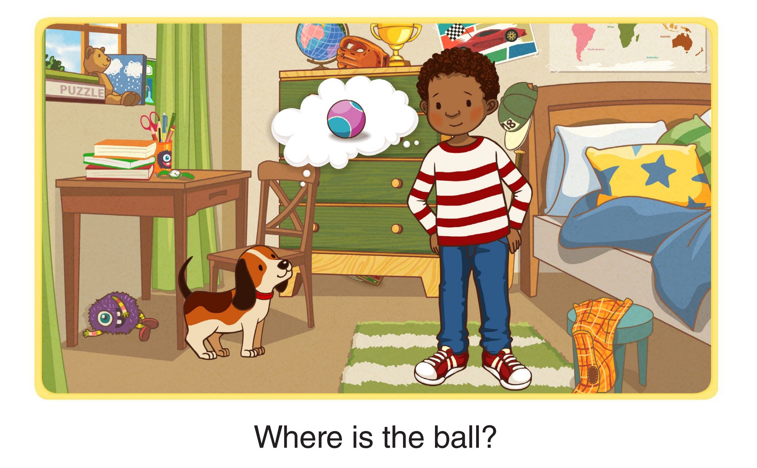 Where Is the Ball?绘本故事第2页