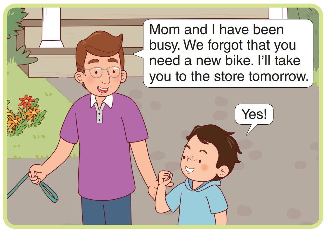 A New Bike绘本故事第5页