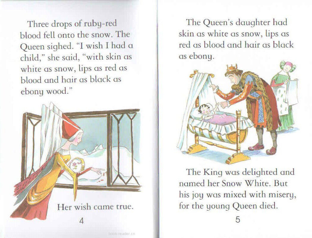 Snow White and The Seven Dwarfs绘本故事第4页