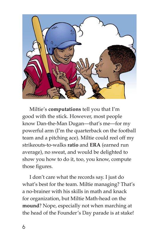 Miltie Math head Takes the Mound绘本故事第5页