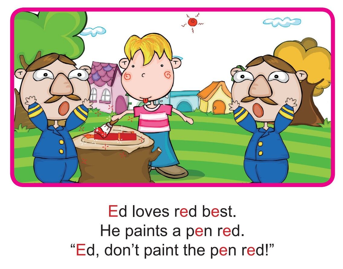 'E' words -  Ed Loves Red绘本故事第4页